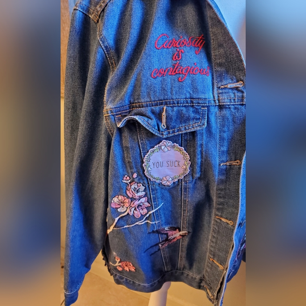 DIY Embroidered Patchwork Jean Jacket - image 5